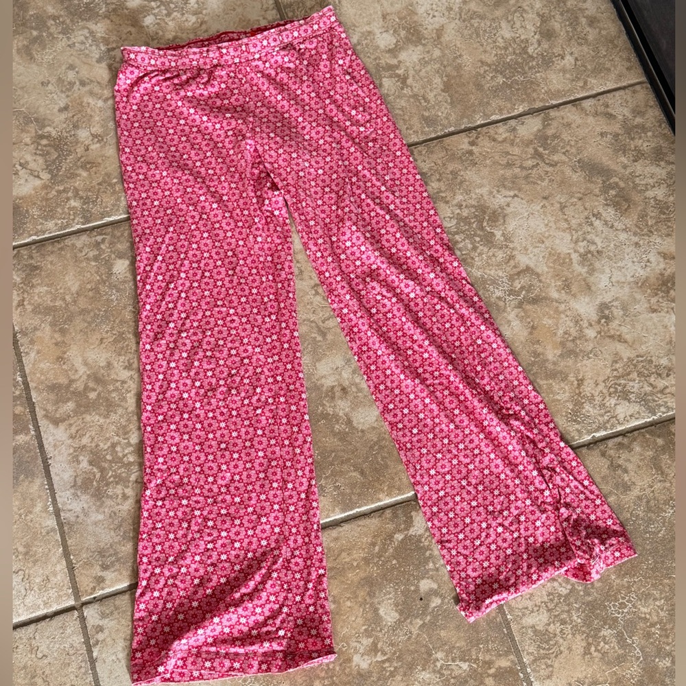 Geometric Pink Pattern Soft Pajama Lounge Pants